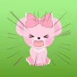 Mint The baby Girl Pink Bear Sticker