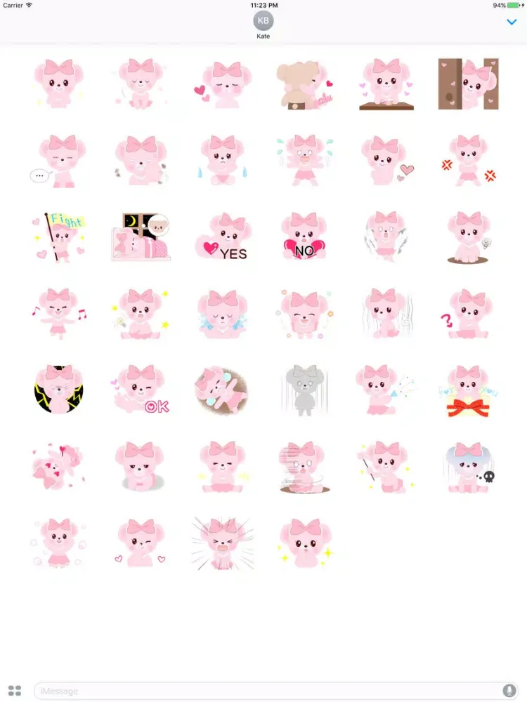 تصاویر Mint The baby Girl Pink Bear Sticker iPad 