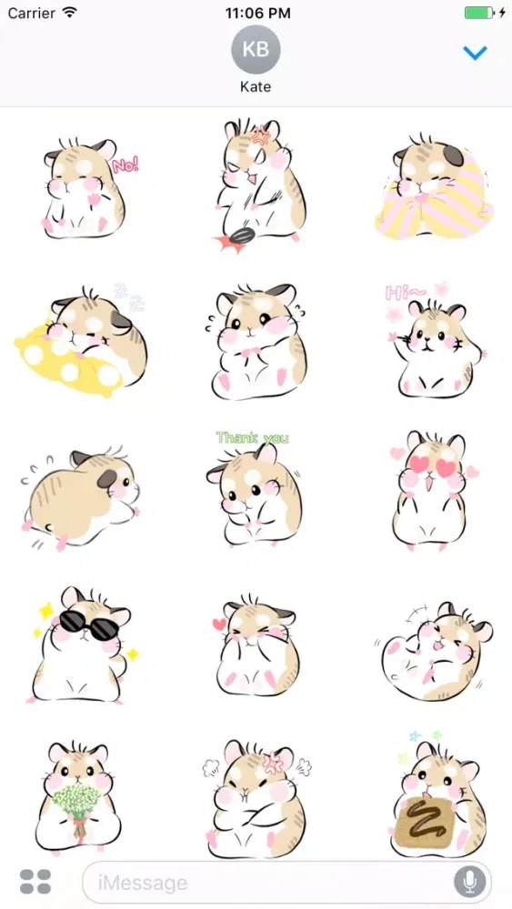 Capturas de tela do Ratta The Little Funny Hamster Sticker