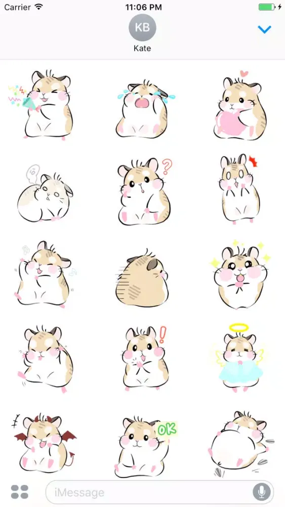Capturas de tela do Ratta The Little Funny Hamster Sticker