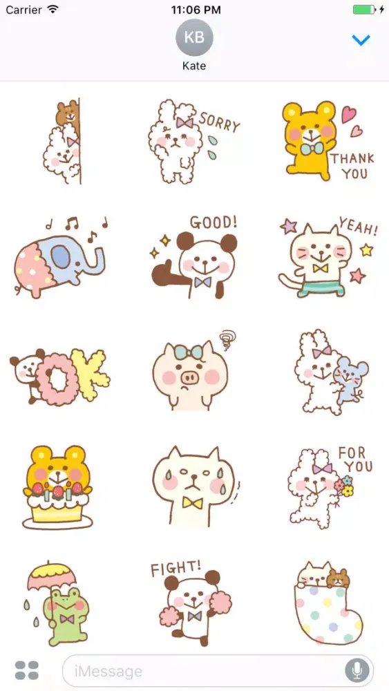 صور Sweeties Cute Pets Collection English Sticker