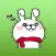 Tina The Sassy Cute Bunny Sticker Winter