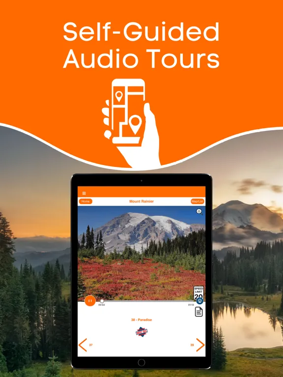 Ảnh chụp màn hình của Mt. Rainier National Park Tour iPad 