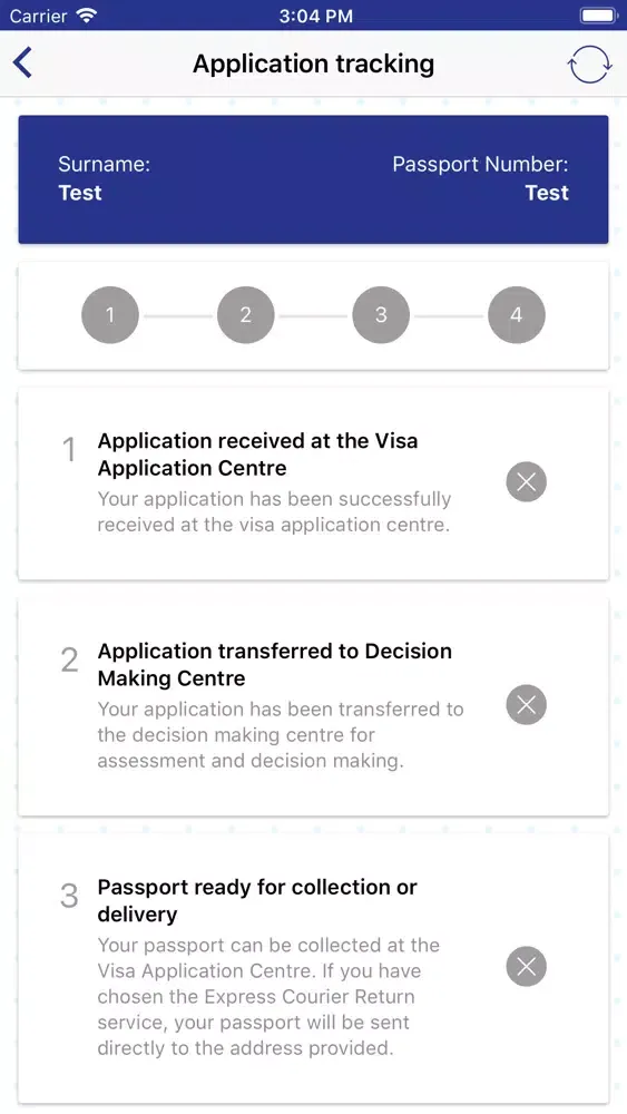 Screenshot di Track My Application