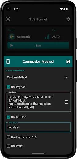 ภาพหน้าจอของ TLS Tunnel - Unlimited VPN