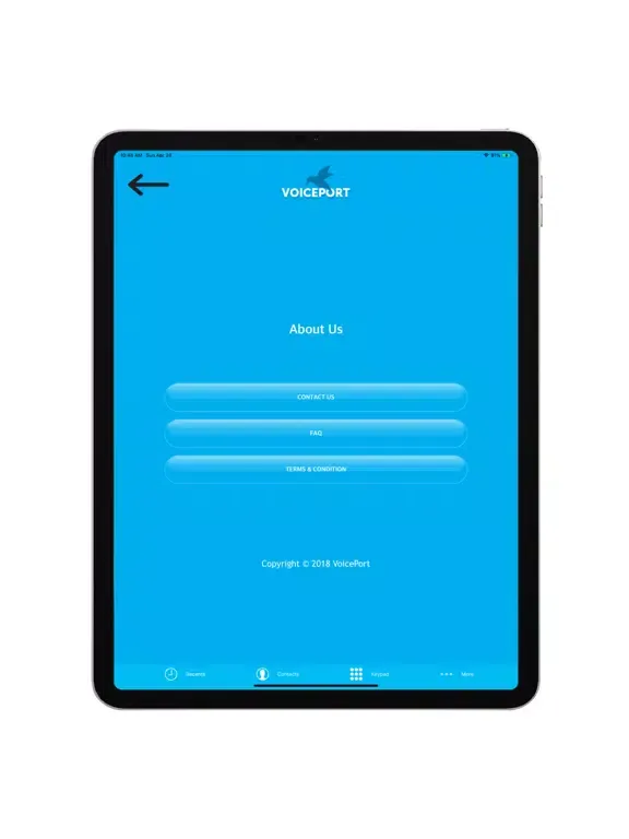 VoicePort iPad  스크린샷