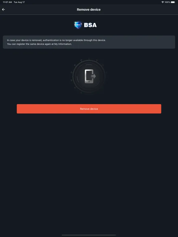 BSA Auth iPad  Screenshots