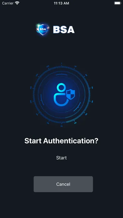 BSA Auth Screenshots
