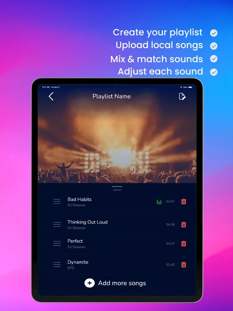Capturas de pantalla de Live Concert Sound Effects iPad 