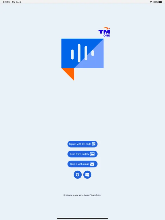 Tangkapan skrin Managed Voice iPad 