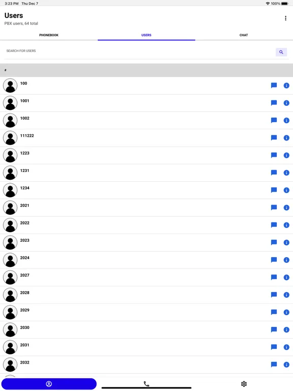 Tangkapan skrin Managed Voice iPad 