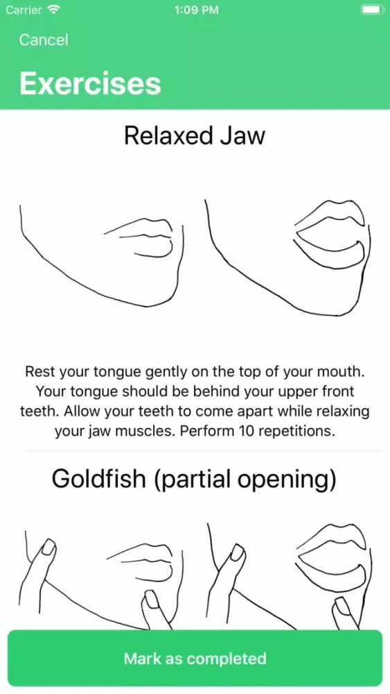 TMJ and TMD Exercises Reminder 스크린샷