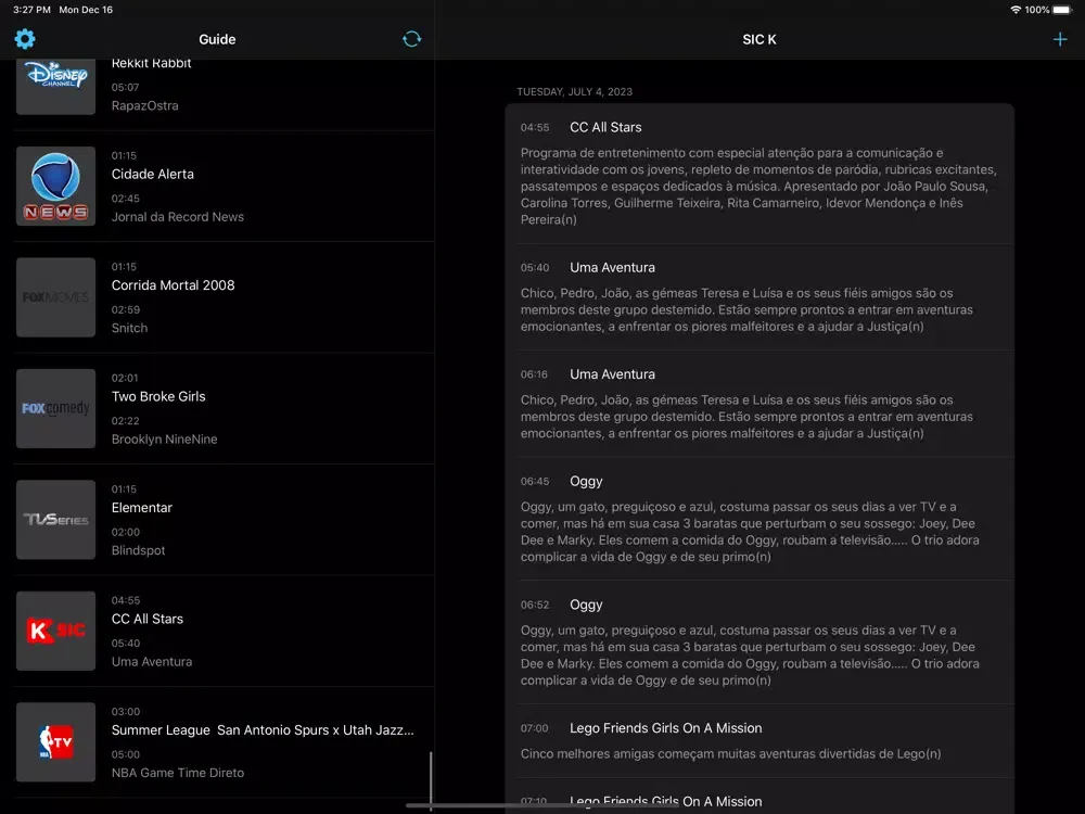 TV Guide - EPG & IPG for IPTV iPad  Screenshots