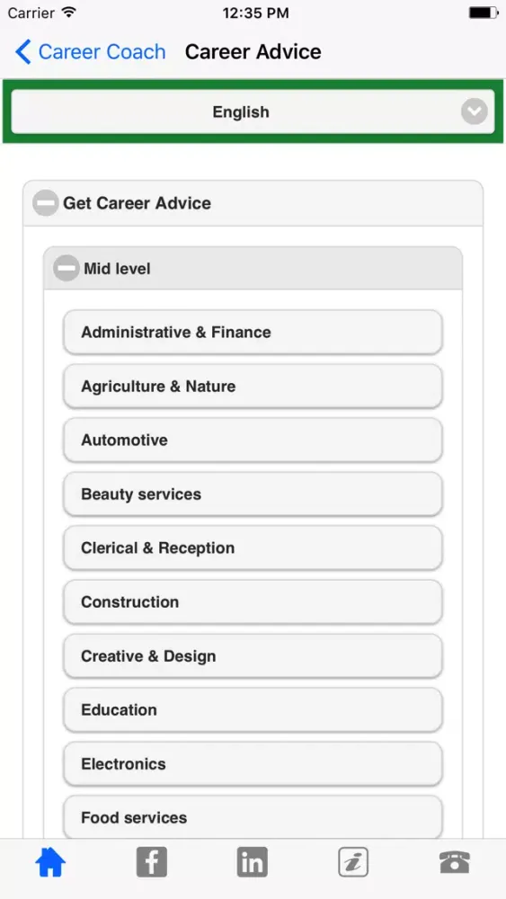 Capturas de pantalla de TMA Career Coach