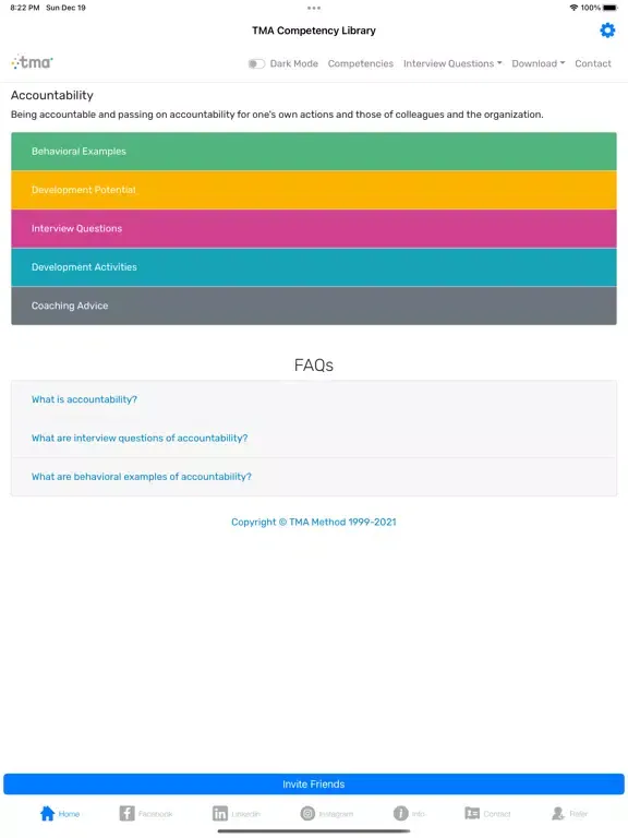 Screenshot di TMA Competency Library iPad 