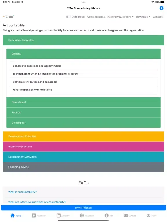 Screenshot di TMA Competency Library iPad 