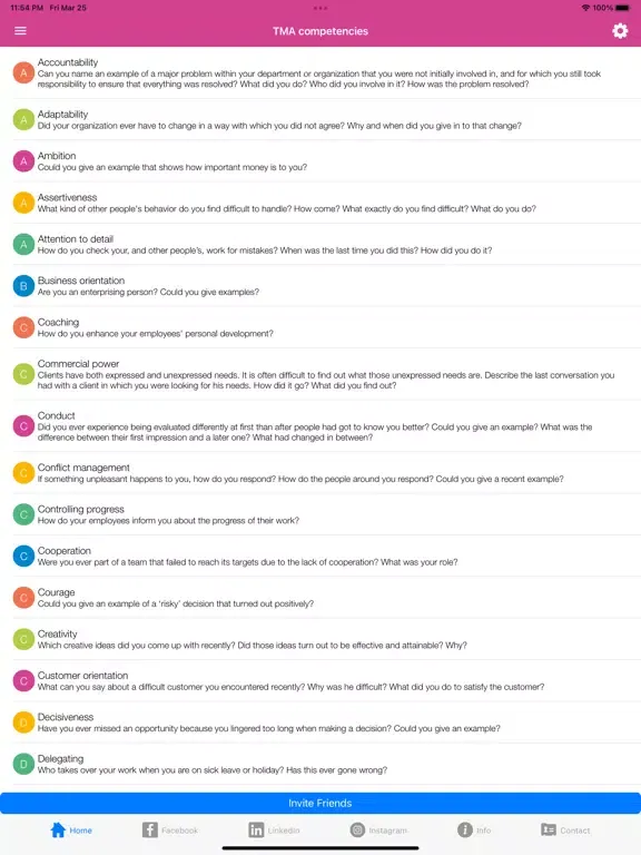 Captures d'écran de TMA Job Interview Questions iPad 