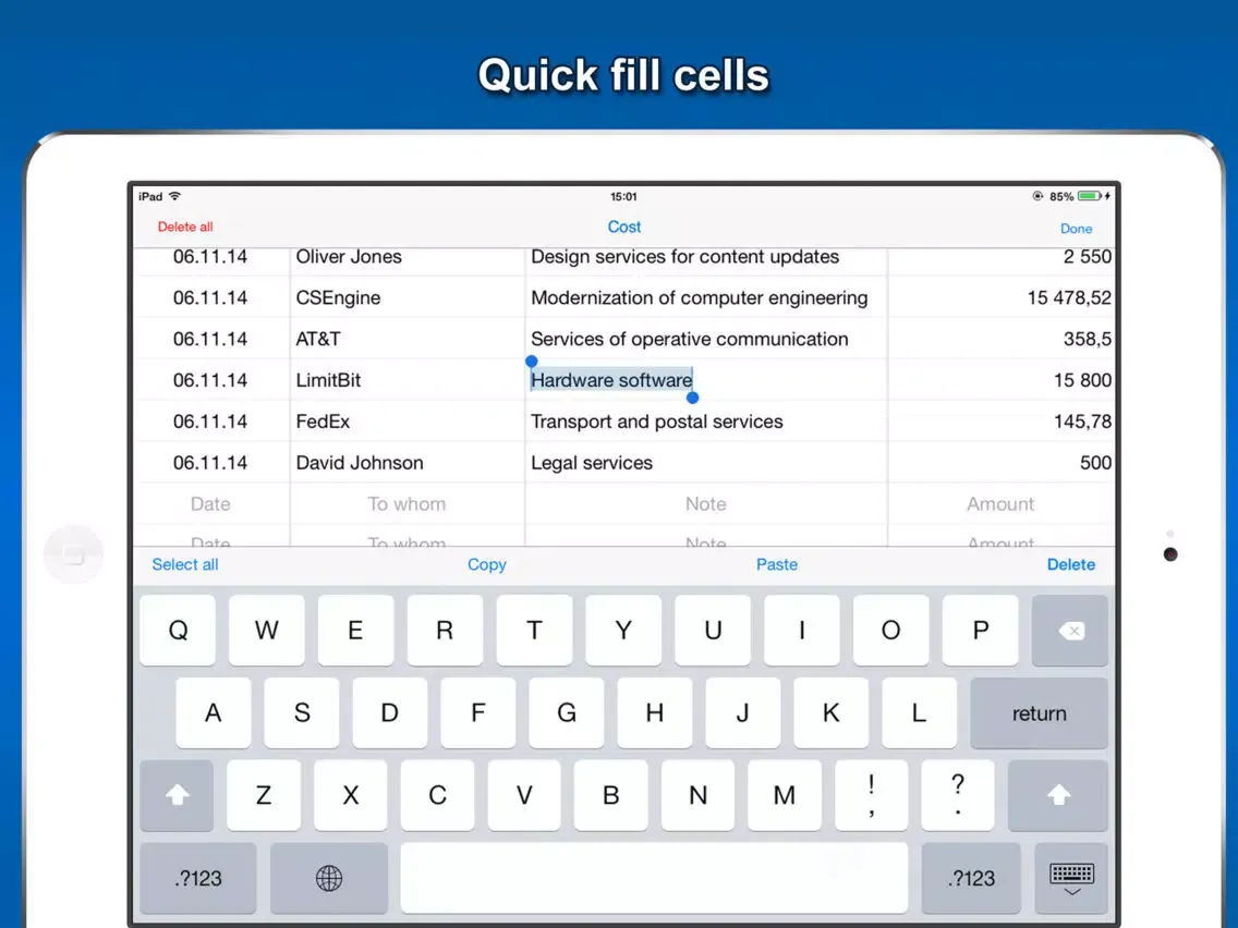 Expense income tracker pro iPad  سکرین شاٹس