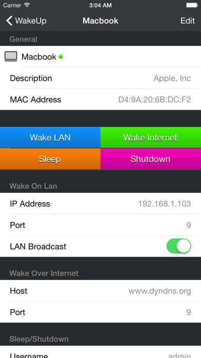 WakeUp - The Wake on LAN tool Screenshots