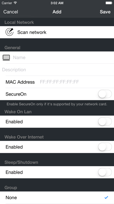 WakeUp - The Wake on LAN tool Screenshots