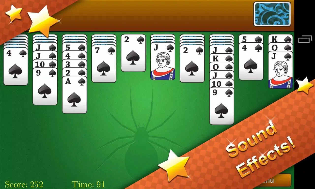 Ảnh chụp màn hình của Classic Spider Solitaire