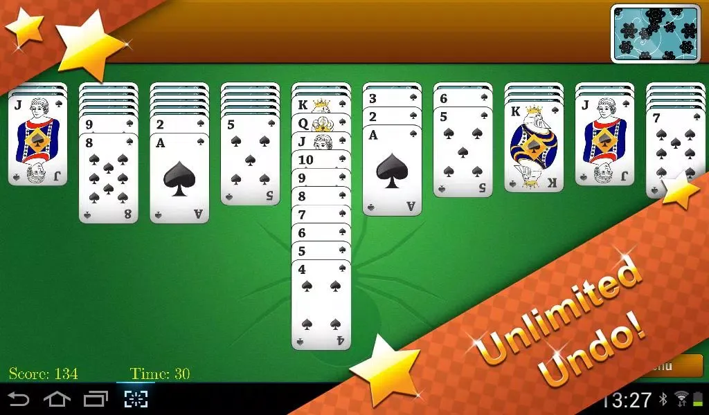 Ảnh chụp màn hình của Classic Spider Solitaire