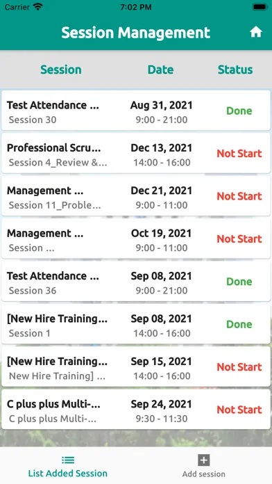 TMA Attendance Tracking স্ক্রিনশট
