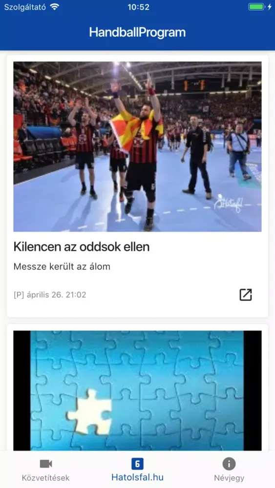 Screenshot di HandballProgram