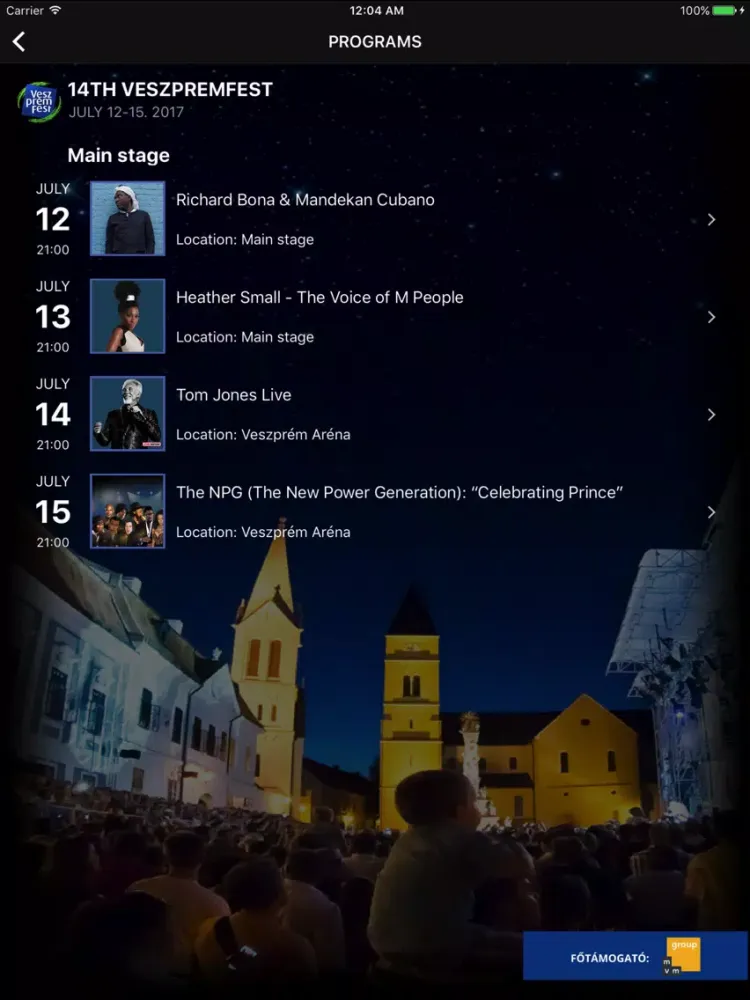 VeszprémFest iPad 应用截图