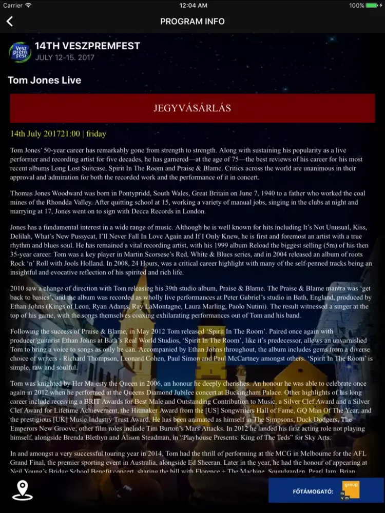 VeszprémFest iPad 应用截图