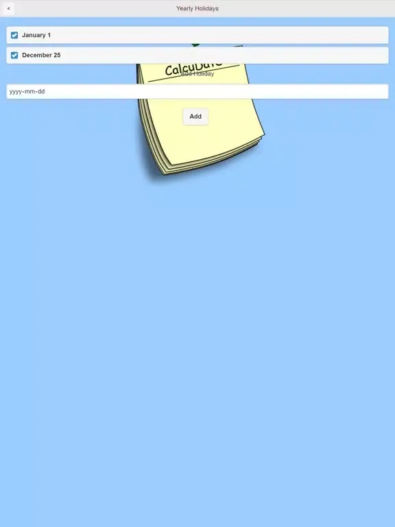 Скриншоты Calcu-Date iPad 