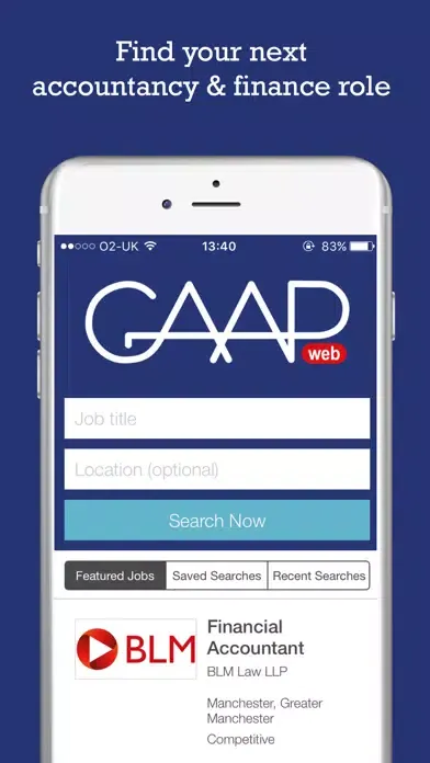 Capturas de pantalla de GAAPweb – Finance Job Search