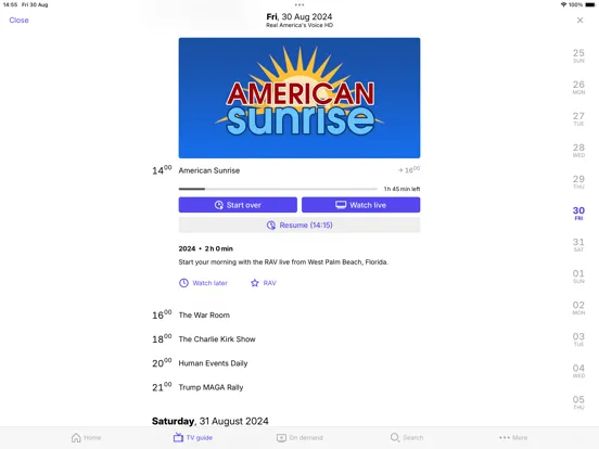 Tangkapan skrin TruthSocial+ iPad 