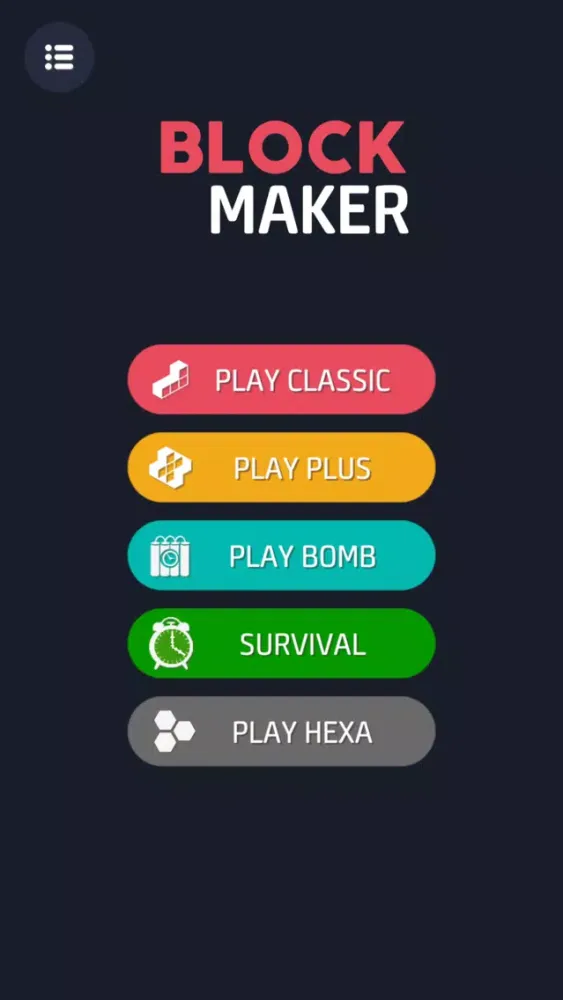 Capturas de tela do Block Maker