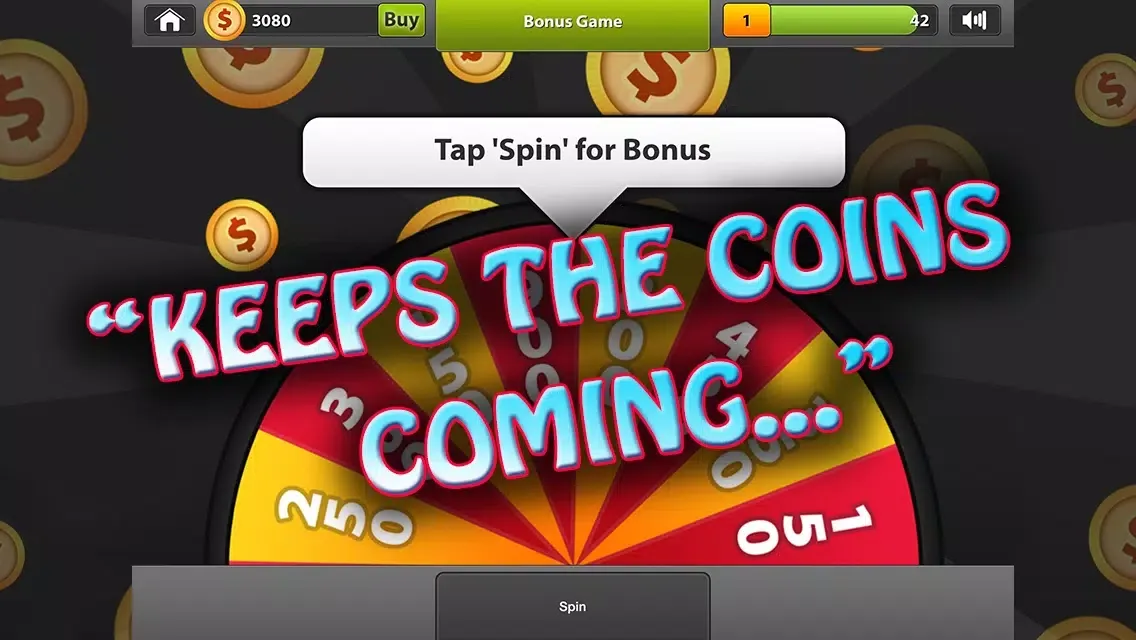 Tangkapan skrin "Cheer Girls Slots of Fun: Supreme Ultra Bonanza 5 reel Slot Machine with Incredible Layout Wins"