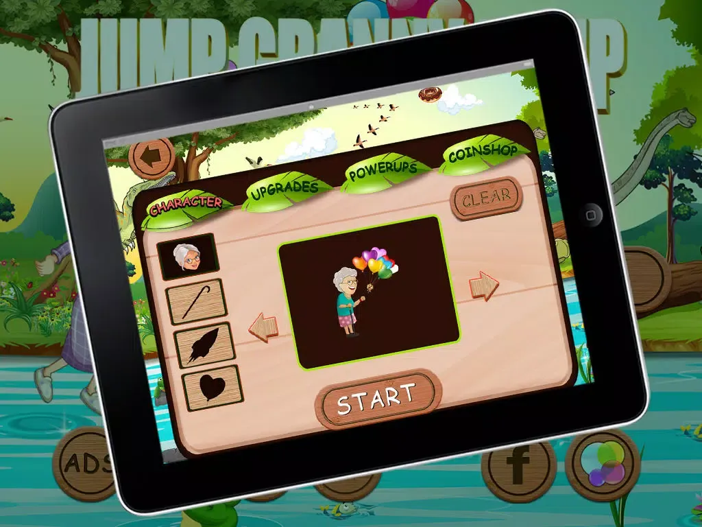 Tangkapan skrin Help Grandma Jump Through the River to Escape from the Crocodiles iPad 