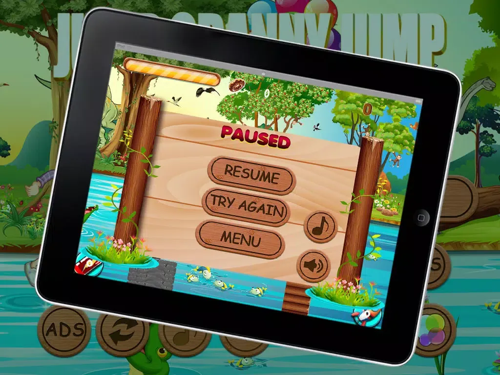Tangkapan skrin Help Grandma Jump Through the River to Escape from the Crocodiles iPad 