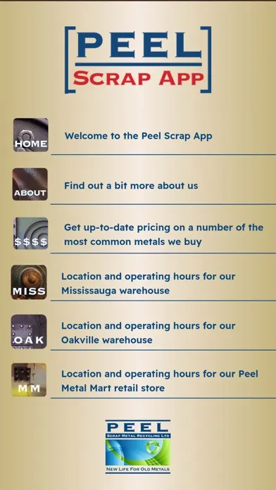 Ảnh chụp màn hình của Peel Scrap Metal Recycling App