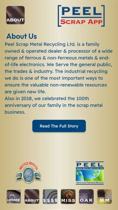 Ảnh chụp màn hình của Peel Scrap Metal Recycling App