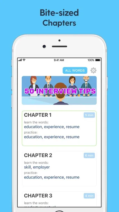 ภาพหน้าจอของ English for Job Interviews