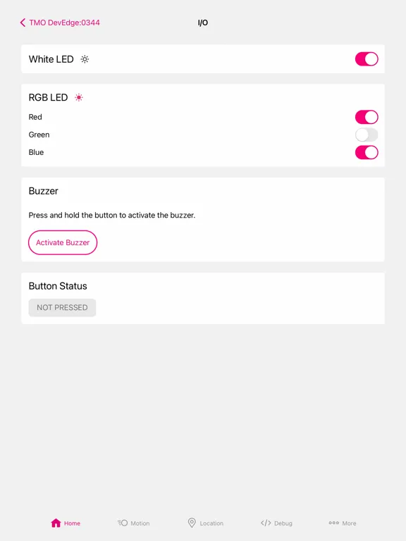DevEdge IoT iPad  Screenshots