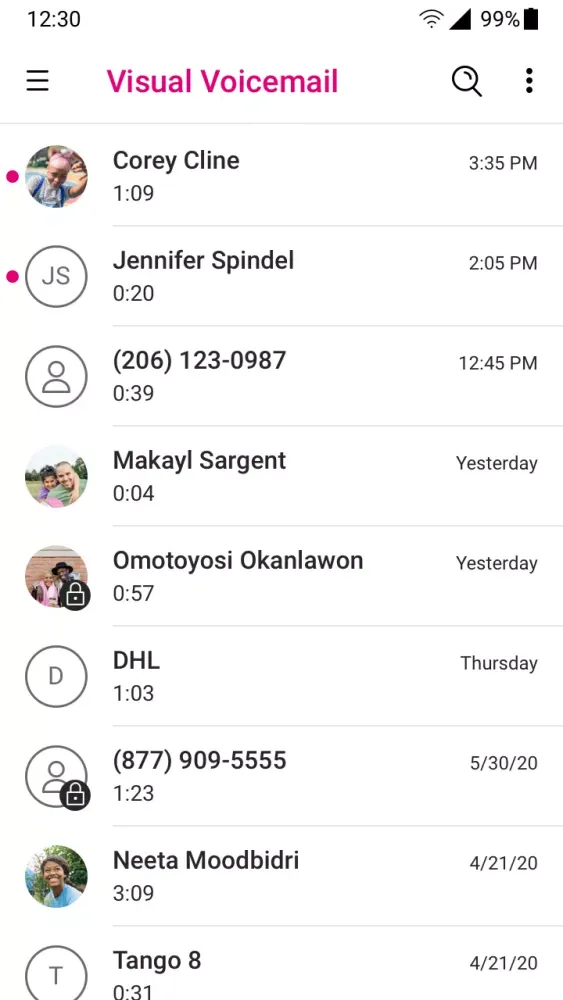 صور T-Mobile Visual Voicemail