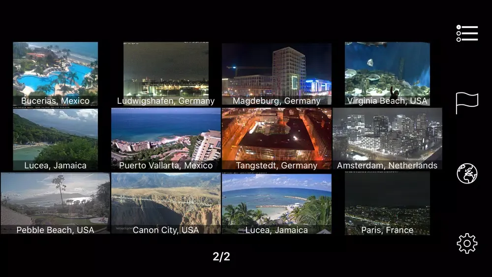 Captures d'écran de Earth Online: Live Webcams Pro