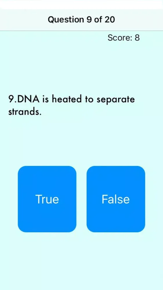 Ảnh chụp màn hình của Higher Biology Quiz