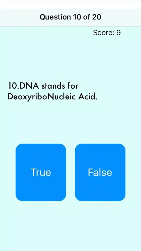 Ảnh chụp màn hình của Higher Biology Quiz