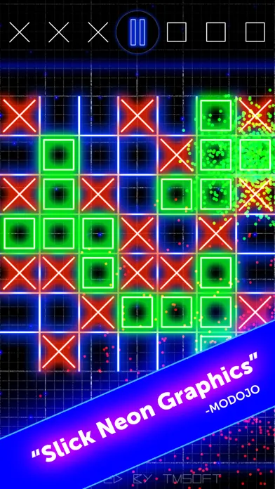 Tic Tac Toe Glow by TMSOFT سکرین شاٹس