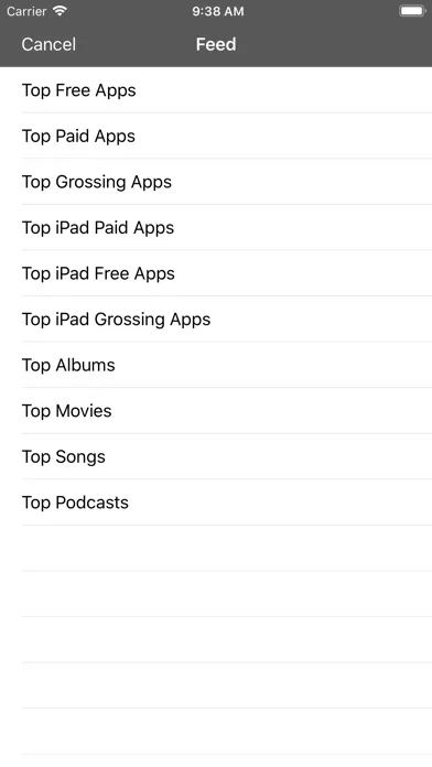 Top Charts سکرین شاٹس