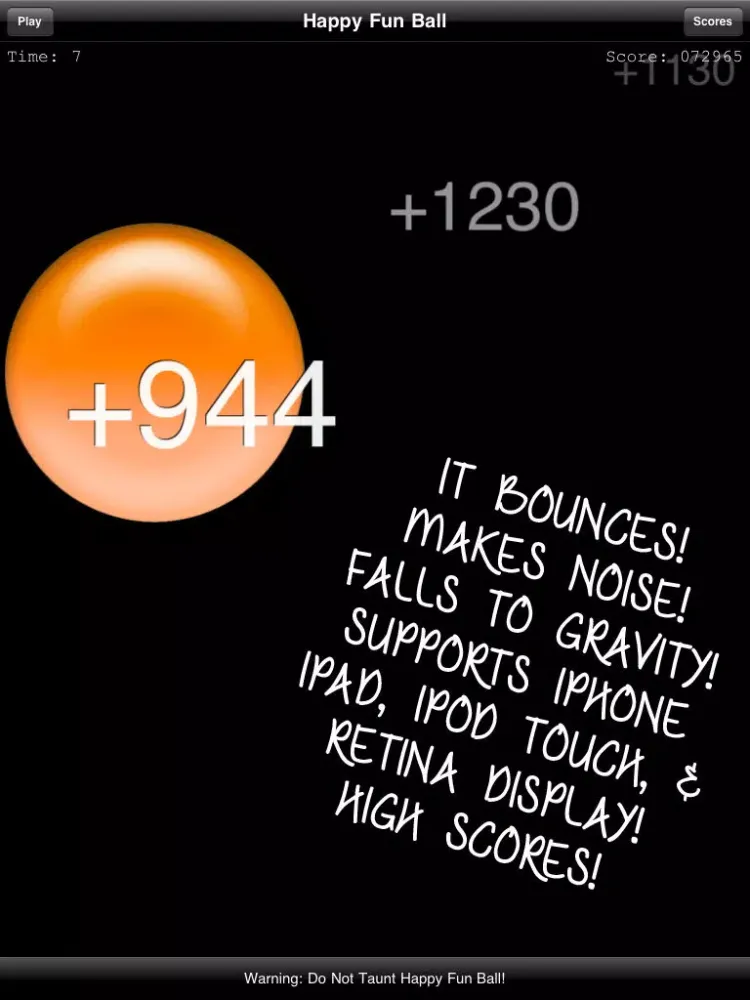 Happy Fun Ball iPad  스크린샷