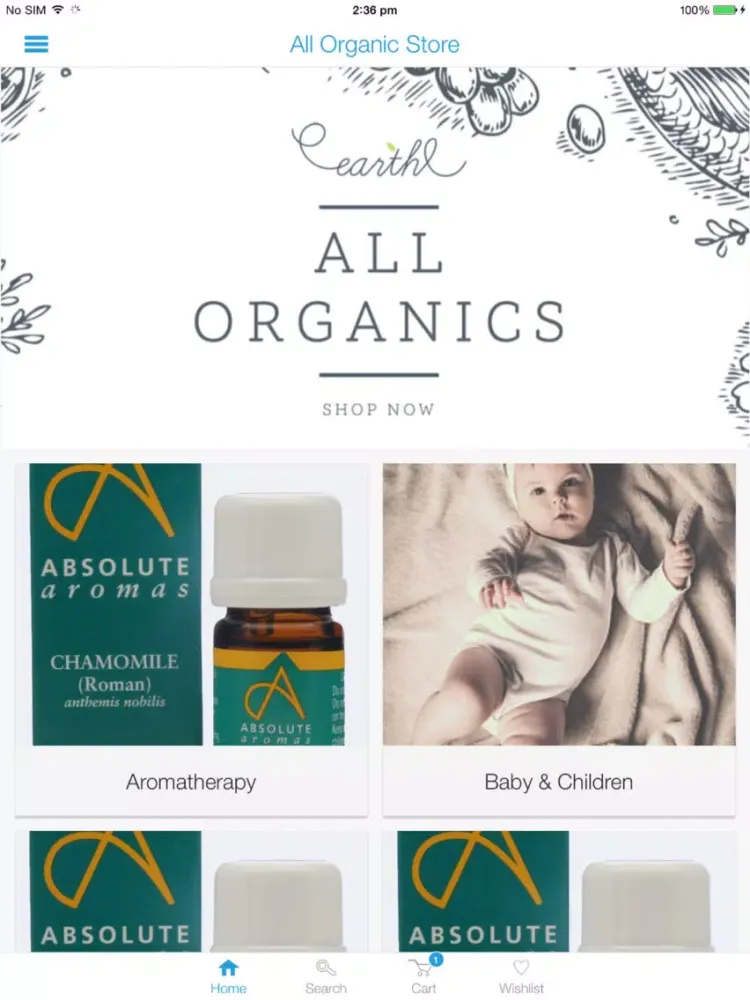 All Organic Store iPad  स्क्रीनशॉट