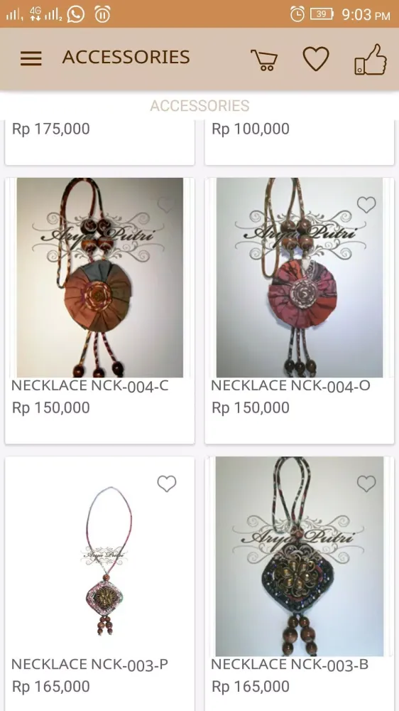 Tangkapan skrin Arya Putri Batik -